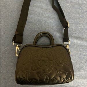 Lacoste Black Embossed Crossbody Bag